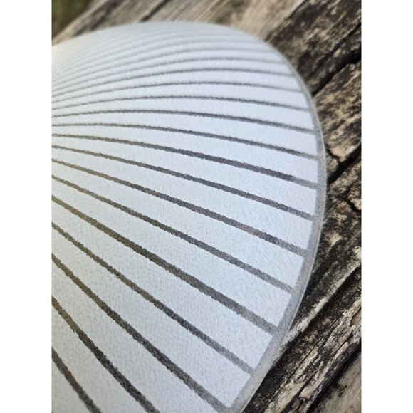 Round 14" White MCM Glass Ceiling Shade Light Dome Atomic Starburst - Picture 4 of 11